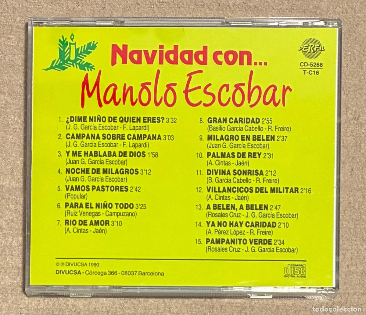 CDs de m&uacute;sica: Manolo Escobar. Canta la Navidad (1040CD) - Foto 2