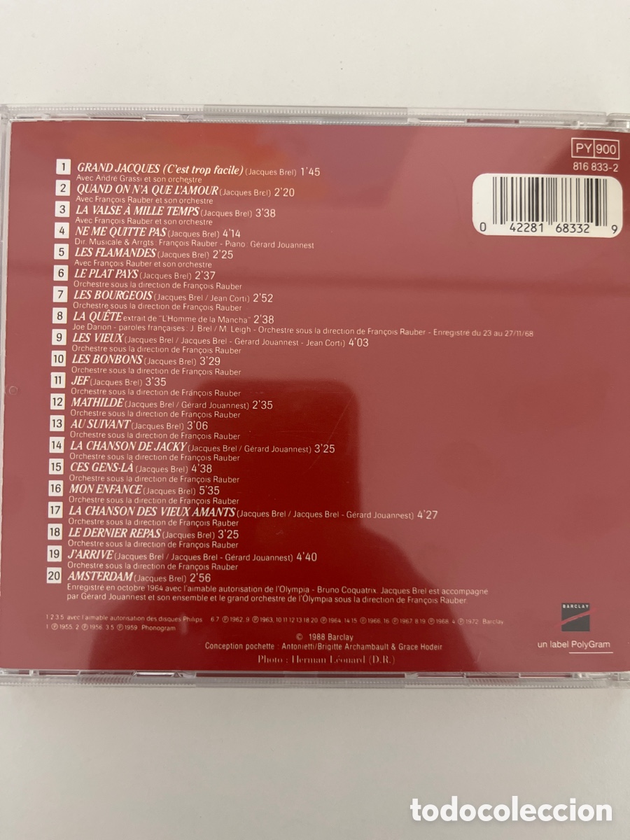 CDs de m&uacute;sica: Quinze ans d&rsquo;amour. Brel - Foto 2