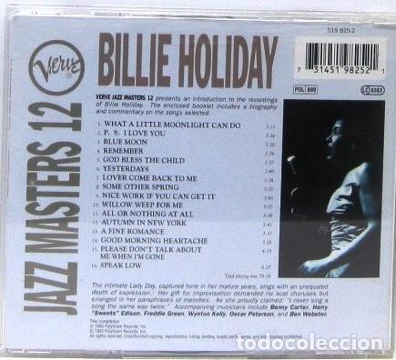 CDs de m&uacute;sica: BILLIE HOLIDAY - JAZZ MASTER 12 - CD - Foto 2