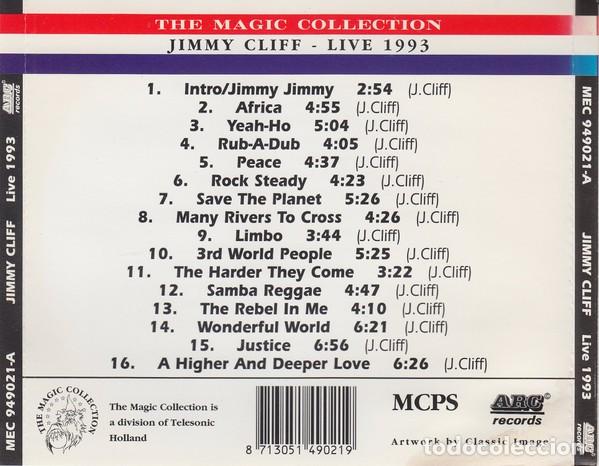 CDs de m&uacute;sica: Jimmy Cliff &ndash; Live 1993 - Foto 2
