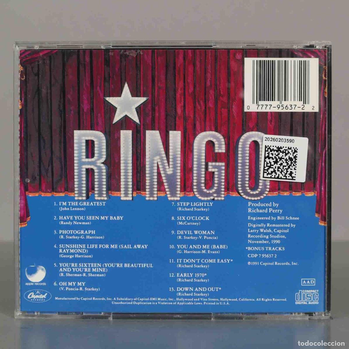 CDs de m&uacute;sica: CD. Ringo Starr &ndash; Ringo. - Foto 2