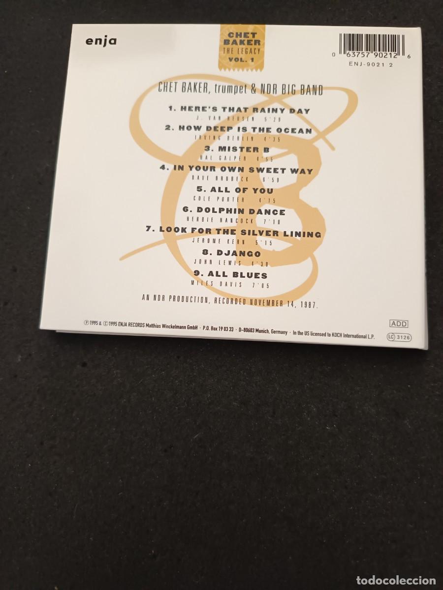 CDs de m&uacute;sica: CHET BAKER. THE LEGACY. VOL. 1 - Foto 2