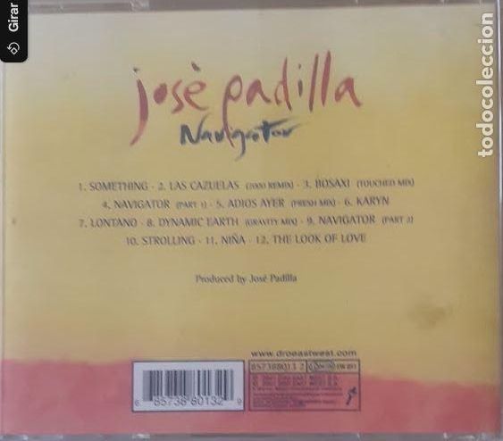 CDs de m&uacute;sica: Navigator - Jos&eacute; Padilla - Foto 3