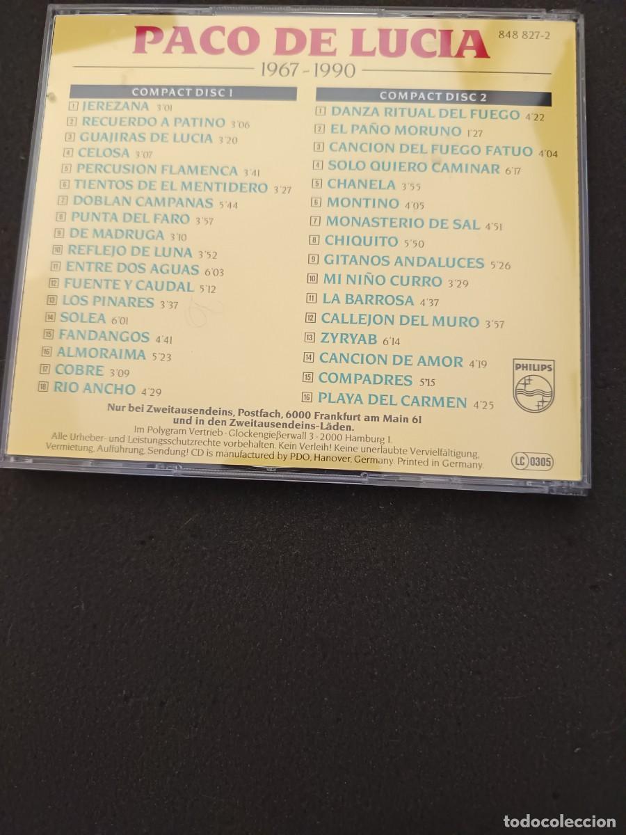 CDs de m&uacute;sica: 2 CD. PACO DE LUC&Iacute;A. 1967-1990 - Foto 2