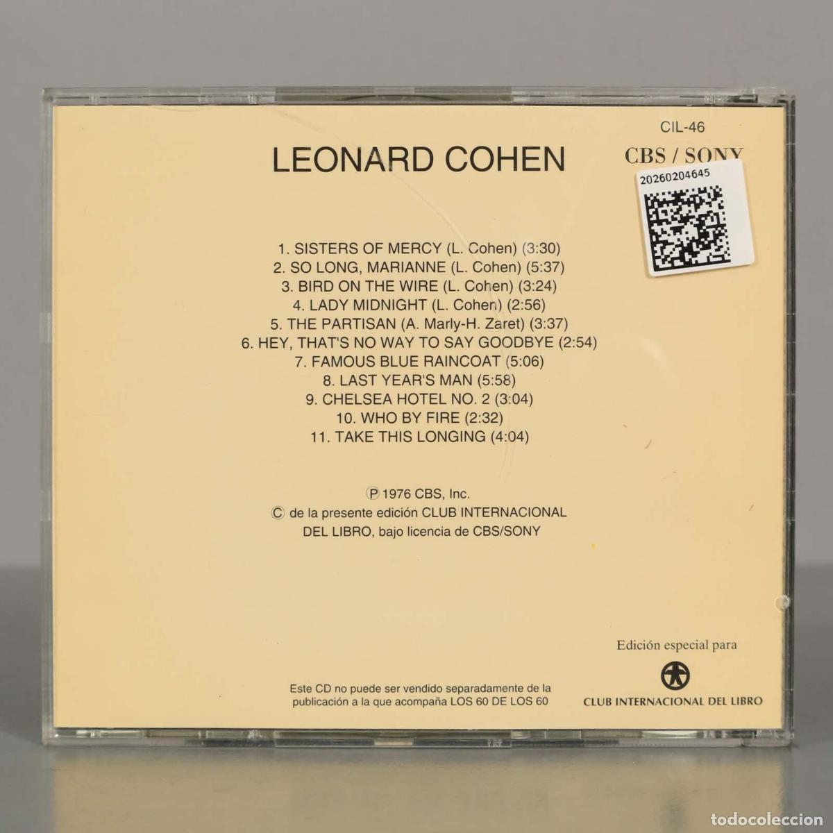CDs de m&uacute;sica: CD. Various - LEONARD COHEN. - Foto 2