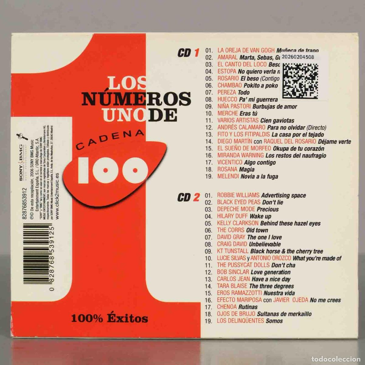 CDs de m&uacute;sica: CD. Various &ndash; Los N&uacute;meros 1 De Cadena 100. - Foto 2