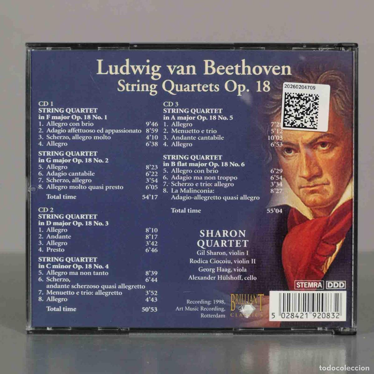 CDs de m&uacute;sica: CD. Ludwig van Beethoven, Sharon Quartet &ndash; Beethoven - String Quartets Op.18 - Foto 2