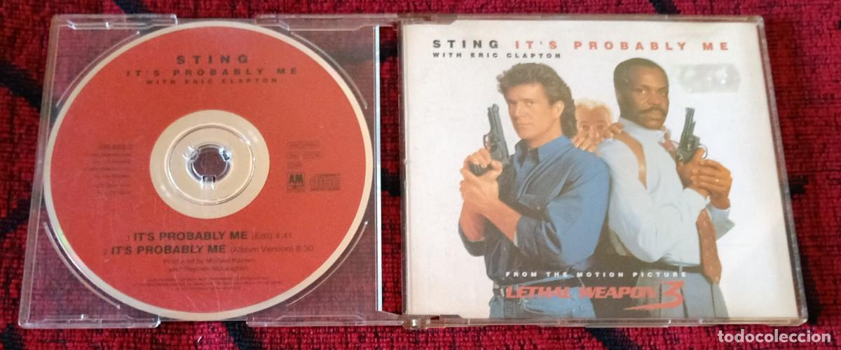 CDs de m&uacute;sica: STING / ERIC CLAPTON ** Its Probably Me ** 1992 UK CD SINGLE - Foto 1