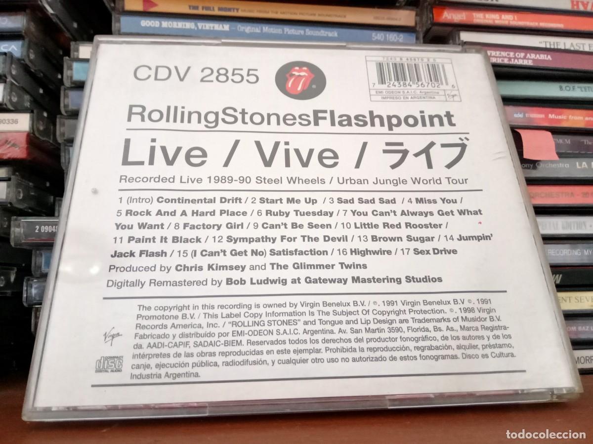 CDs de m&uacute;sica: Rolling Stones &lrm;&ndash; Flashpoint - cd Argentina 1998 - Foto 2