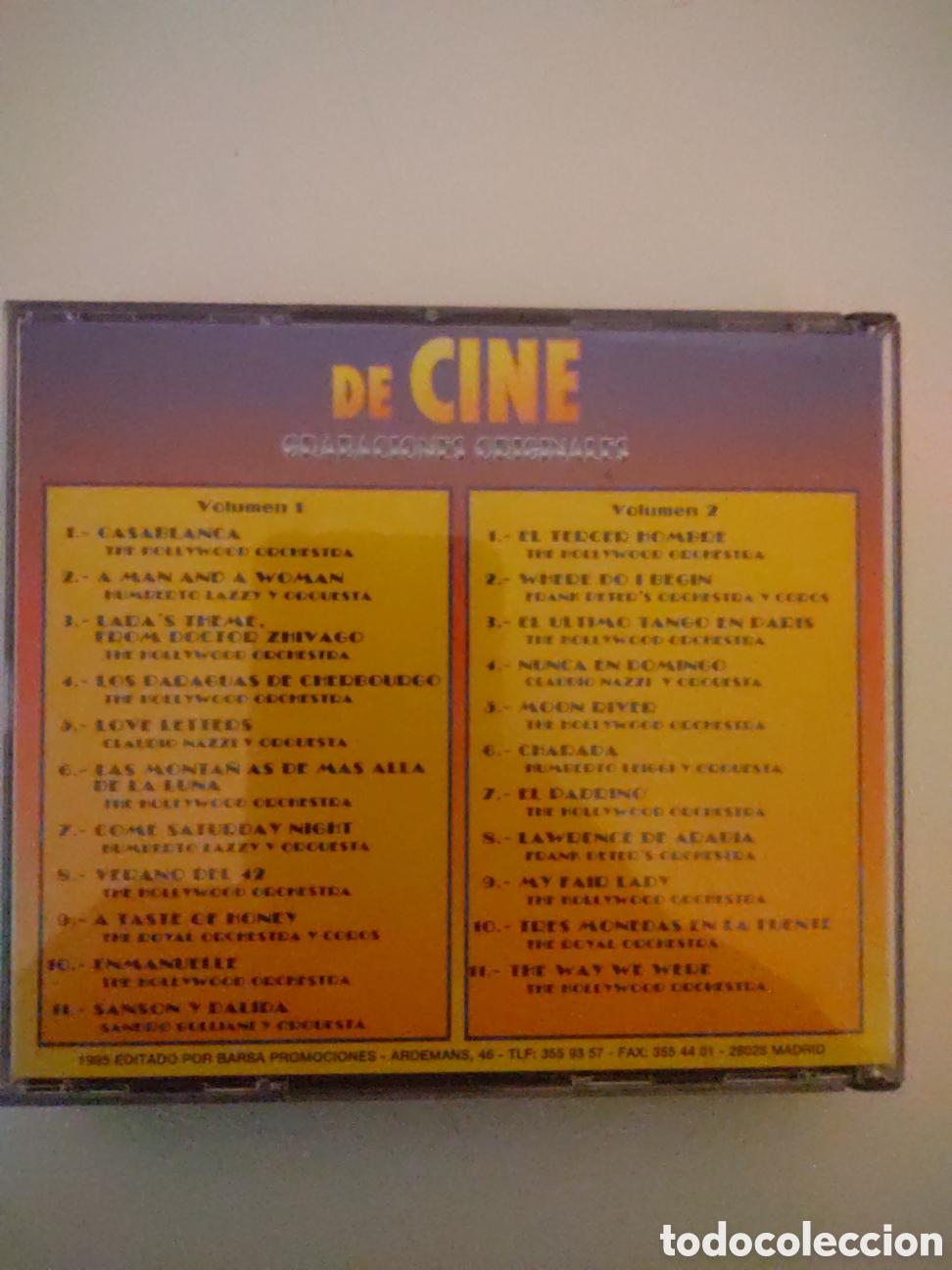 CDs de m&uacute;sica: CD Selecci&oacute;n De &Eacute;xitos De Cine - Foto 2