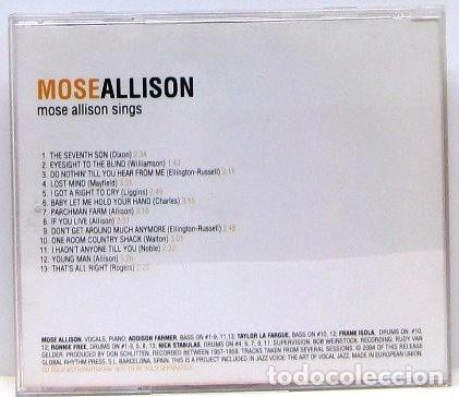 CDs de m&uacute;sica: MOSE ALLISON - MOSE ALLISON SINGS - CD - Foto 2