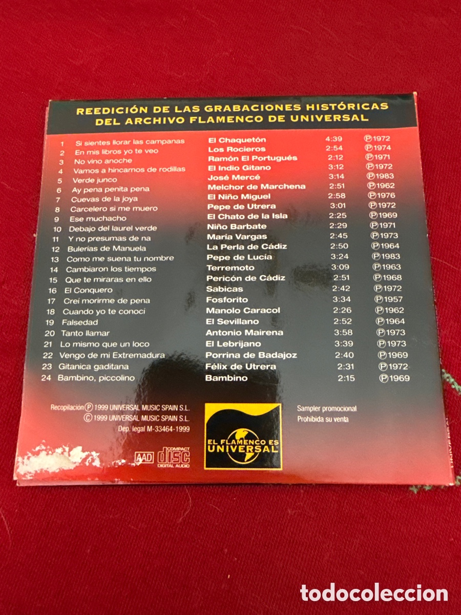 CDs de m&uacute;sica: CD El flamenco es universal. - Foto 2