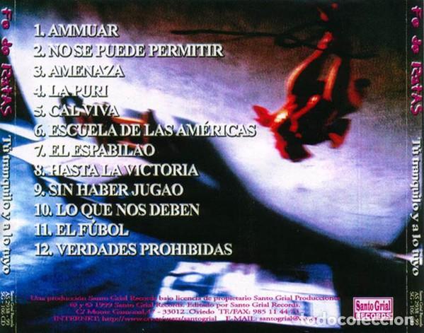 CDs de m&uacute;sica: Fe De Ratas &ndash; T&uacute; Tranquilo Y A Lo Tuyo - CD - Foto 2