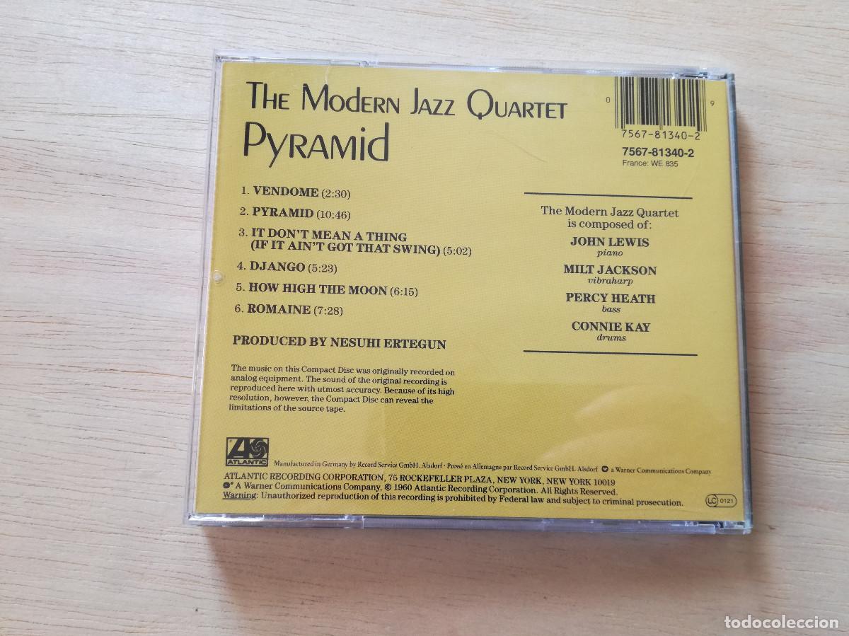 CDs de m&uacute;sica: MODERN JAZZ QUARTET - PYRAMID - PEDIDO MINIMO 7&euro; - Foto 3