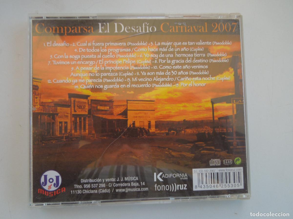 CDs de m&uacute;sica: EL DESAFIO - COMPARSA CARNAVAL DE CADIZ 2007 - CD- LUIS RIVERO - Foto 3
