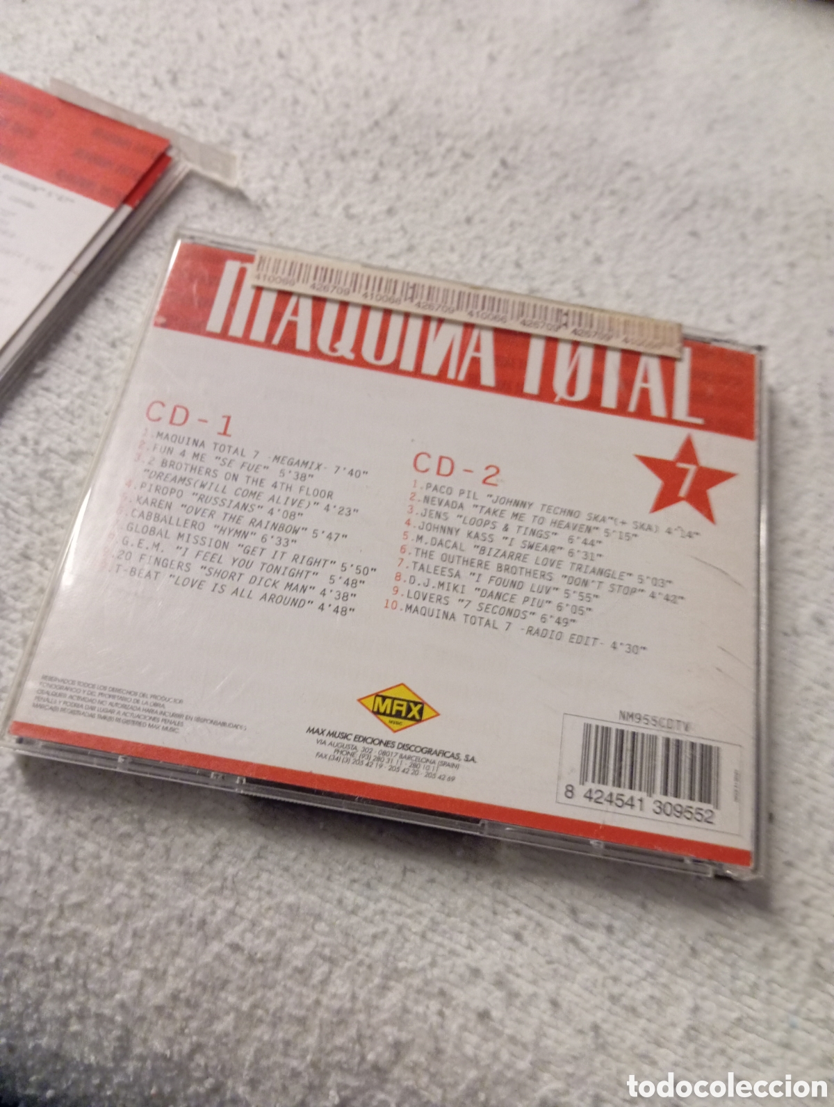 CDs de m&uacute;sica: CD M&Aacute;QUINA TOTAL 7 2 DISCOS - Foto 3