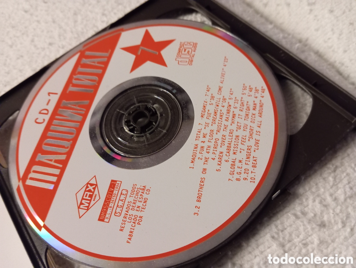 CDs de m&uacute;sica: CD M&Aacute;QUINA TOTAL 7 2 DISCOS - Foto 5