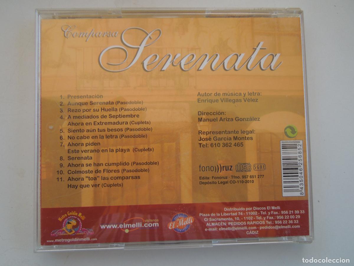 CDs de m&uacute;sica: SERENATA , COMPARSA CARNAVAL DE CADIZ 2010 - CD - Foto 3