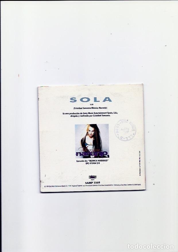 CDs de m&uacute;sica: MONICA NARANJO. Sola (cd single 1994) - Foto 2