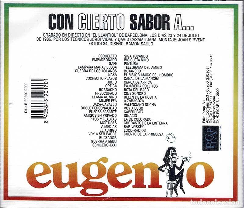 CDs de m&uacute;sica: Eugenio - Con Cierto Sabor A... CD - Foto 2