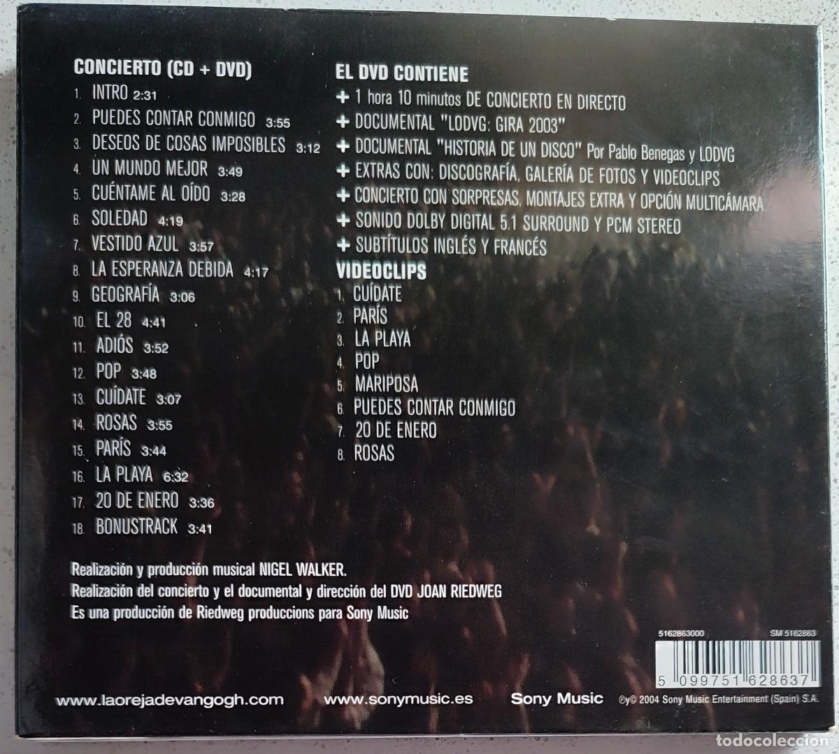 CDs de m&uacute;sica: LA OREJA DE VAN GOGH - EN DIRECTO (CD+DVD) 2004 - DIGIPACK - Foto 2