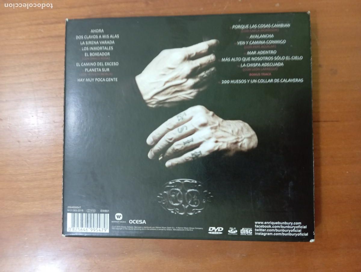 CDs de m&uacute;sica: cd + dvd Bunbury - Unplugged - El libro de las mutaciones - Foto 2