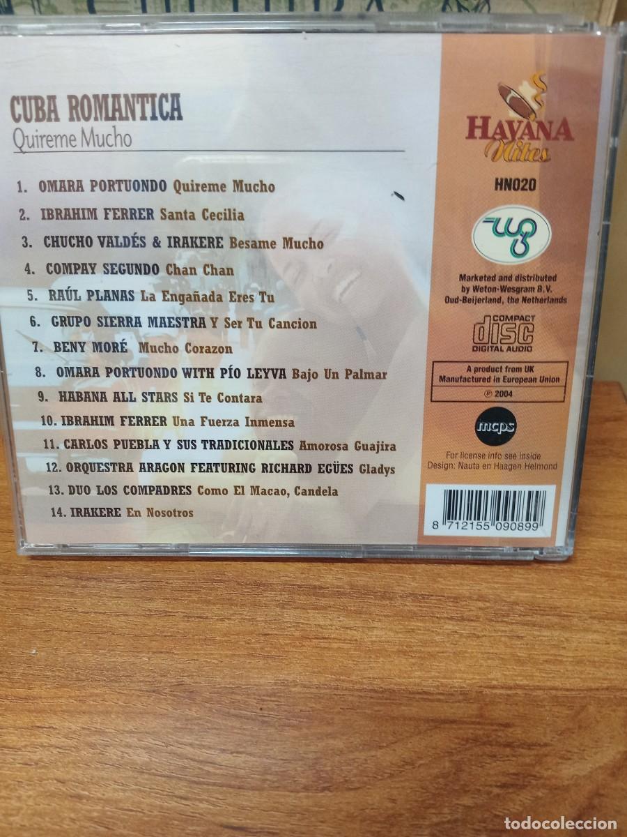 CDs de m&uacute;sica: CUBA ROMANTICA - QUIREME MUCHO - CD - Foto 2