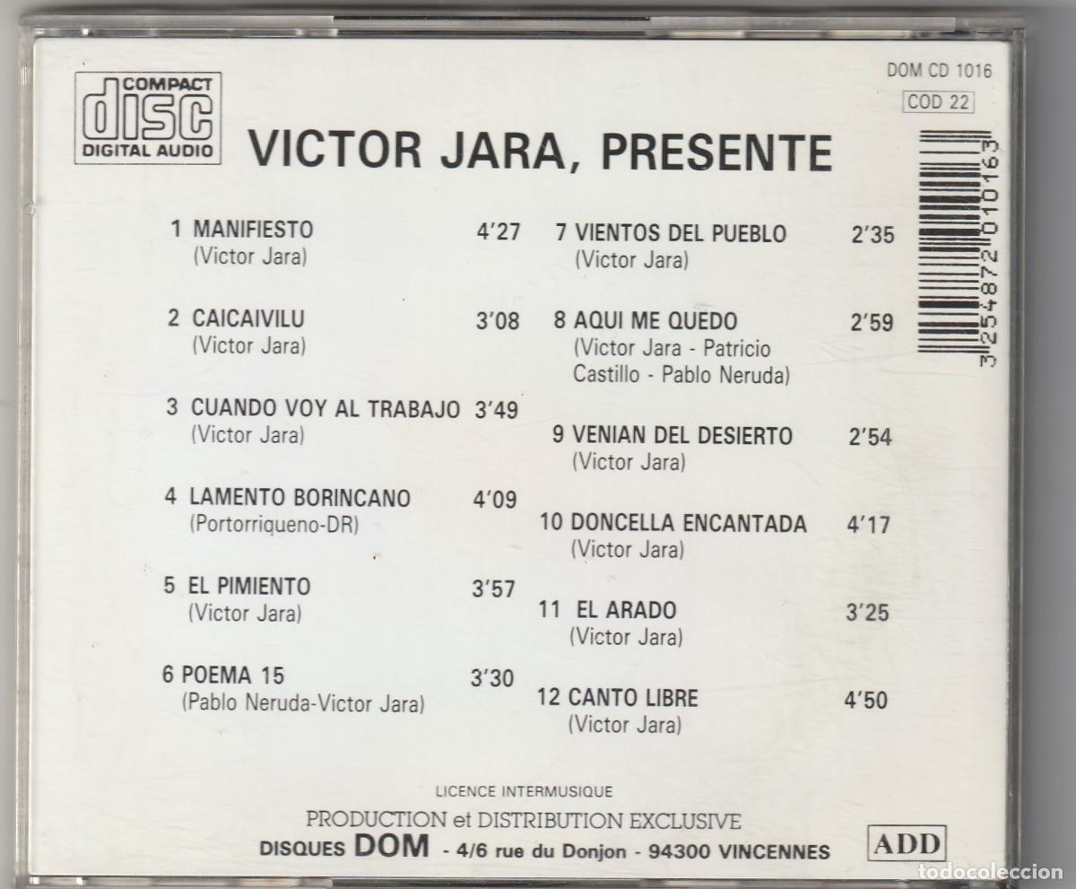 CDs de m&uacute;sica: VICTOR JARA - PRESENTE (CD DOM 1991) - Foto 2