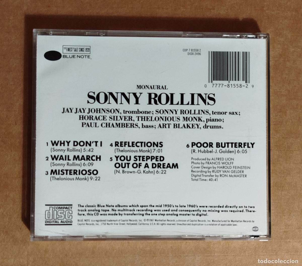 CDs de m&uacute;sica: SONNY ROLLINS - VOL. 2 - 1987 - Foto 3