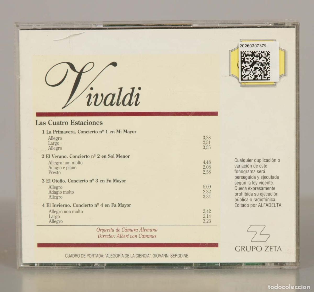 CDs de m&uacute;sica: CD. VIVALDI - Las Cuatro Estaciones. - Foto 2