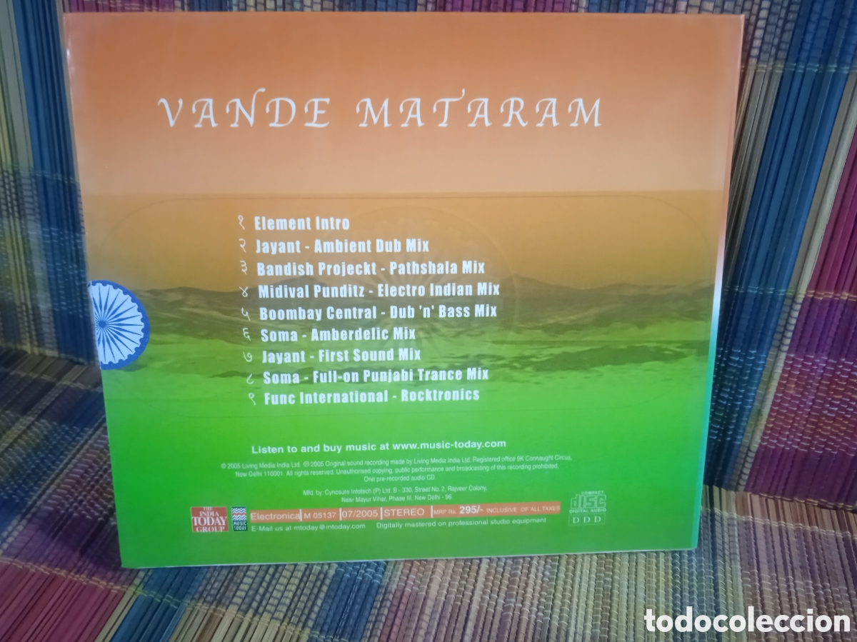 CDs de m&uacute;sica: VANDE MATARAM * AN ELECTRONIC EXPLORATION - Foto 2