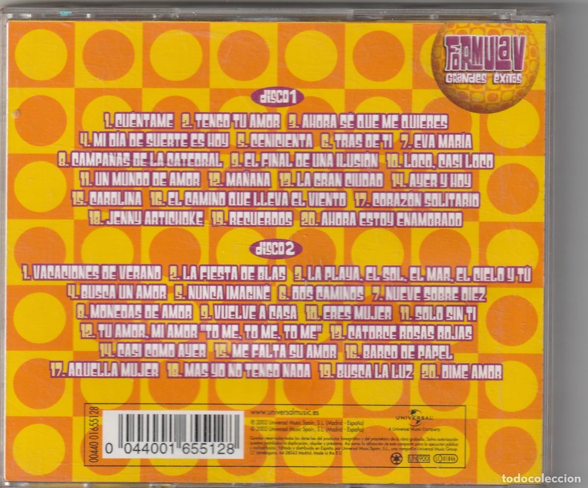 CDs de m&uacute;sica: FORMULA V - GRANDES EXITOS (2 X CD UNIVERSAL 2002) - Foto 2