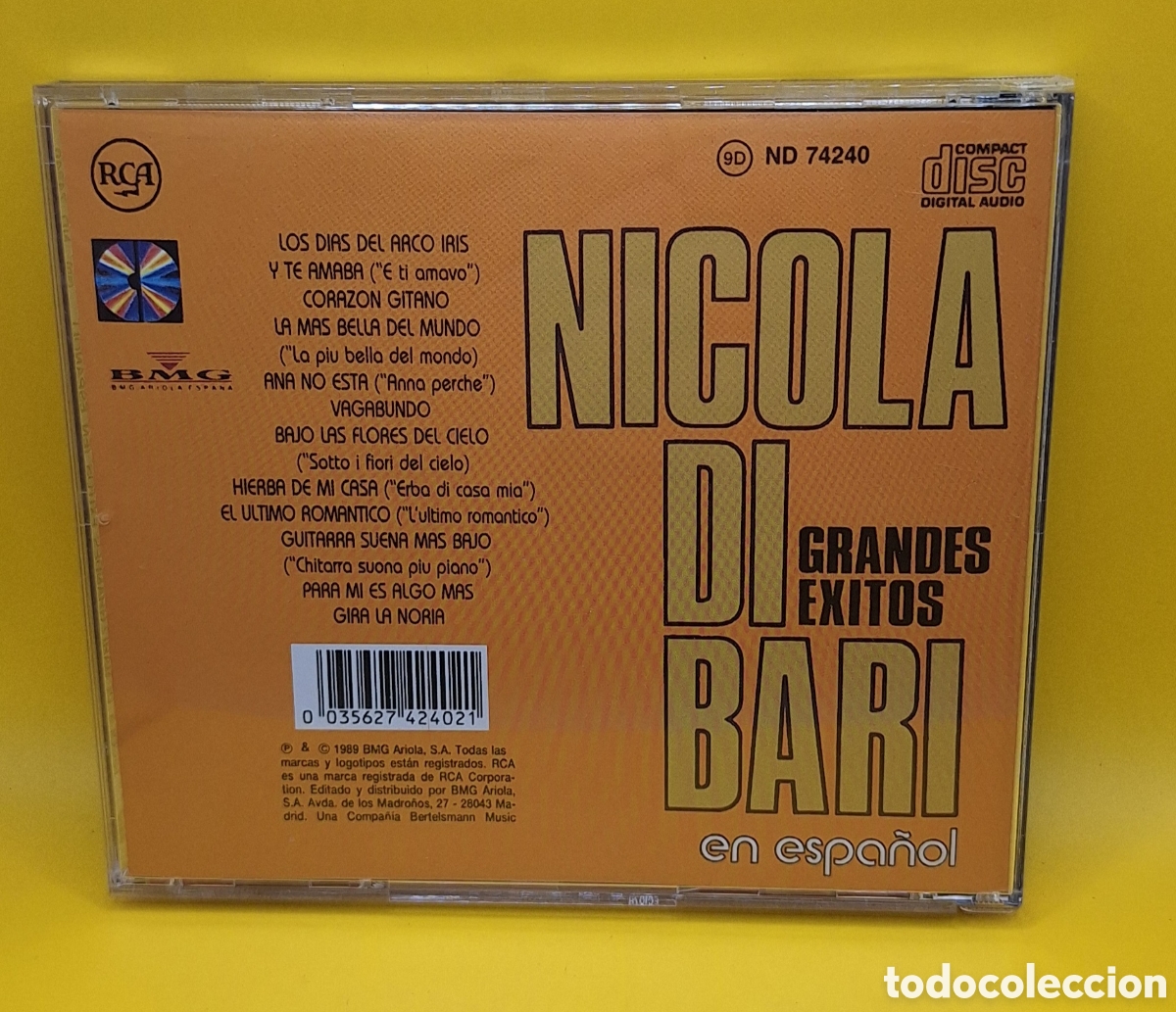 CDs de m&uacute;sica: CD Nicola Di Bari - Grandes &Eacute;xitos En Espa&ntilde;ol - - Foto 2