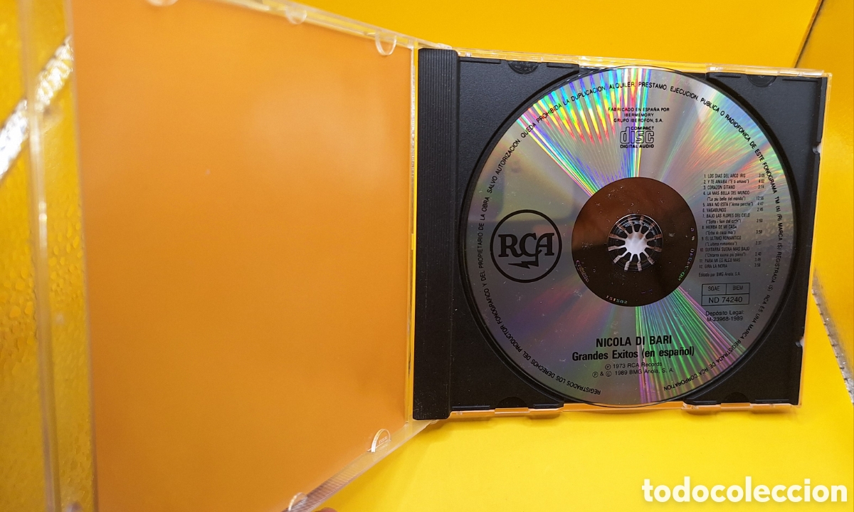 CDs de m&uacute;sica: CD Nicola Di Bari - Grandes &Eacute;xitos En Espa&ntilde;ol - - Foto 4