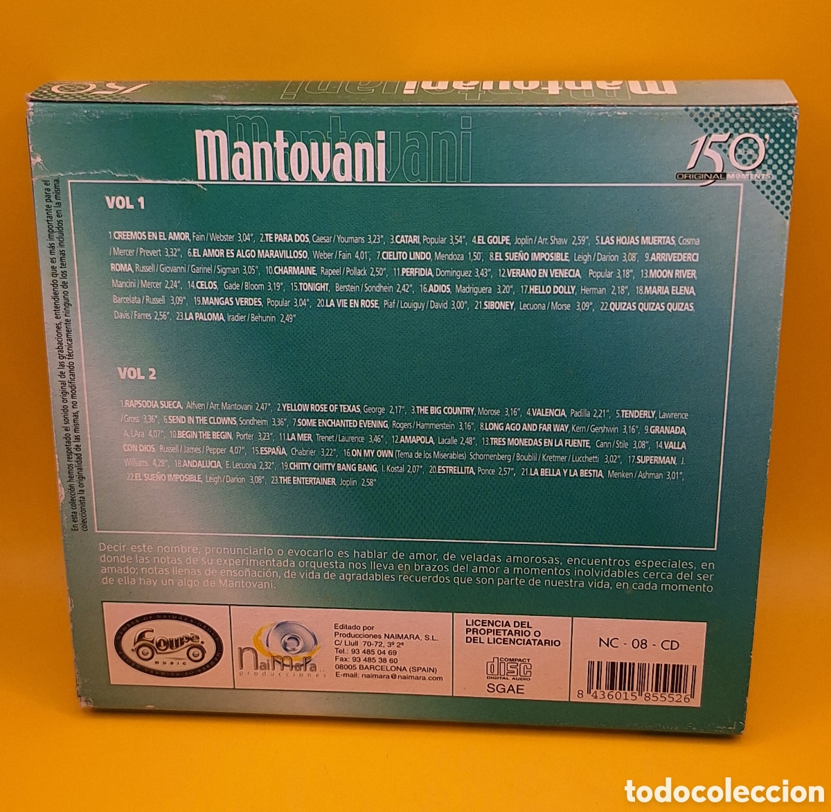 CDs de m&uacute;sica: Mantovani 2 CDs M&uacute;sica - Foto 2