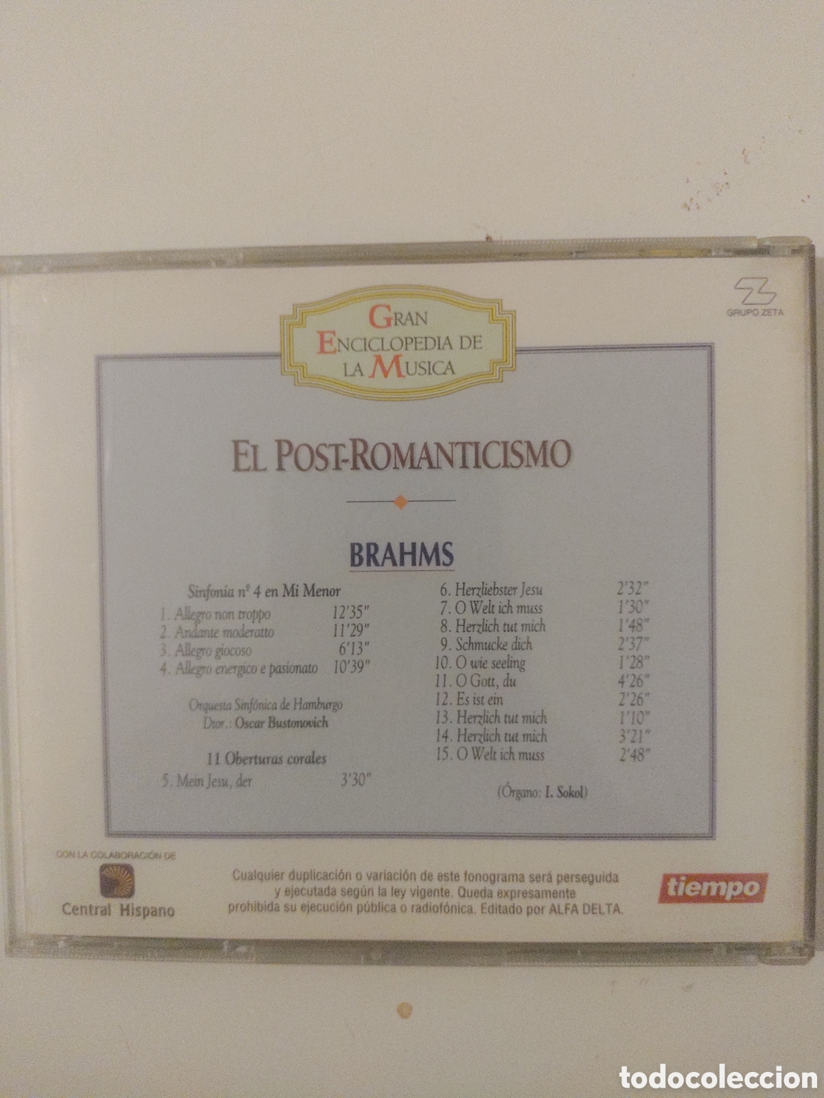 CDs de m&uacute;sica: CD El Post Romanticismo - Brahms - Foto 2