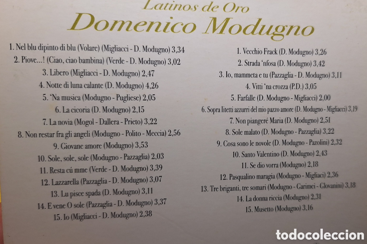 CDs de m&uacute;sica: Domenico Modugno - Latinos de Oro - 2 CDs - - Foto 3
