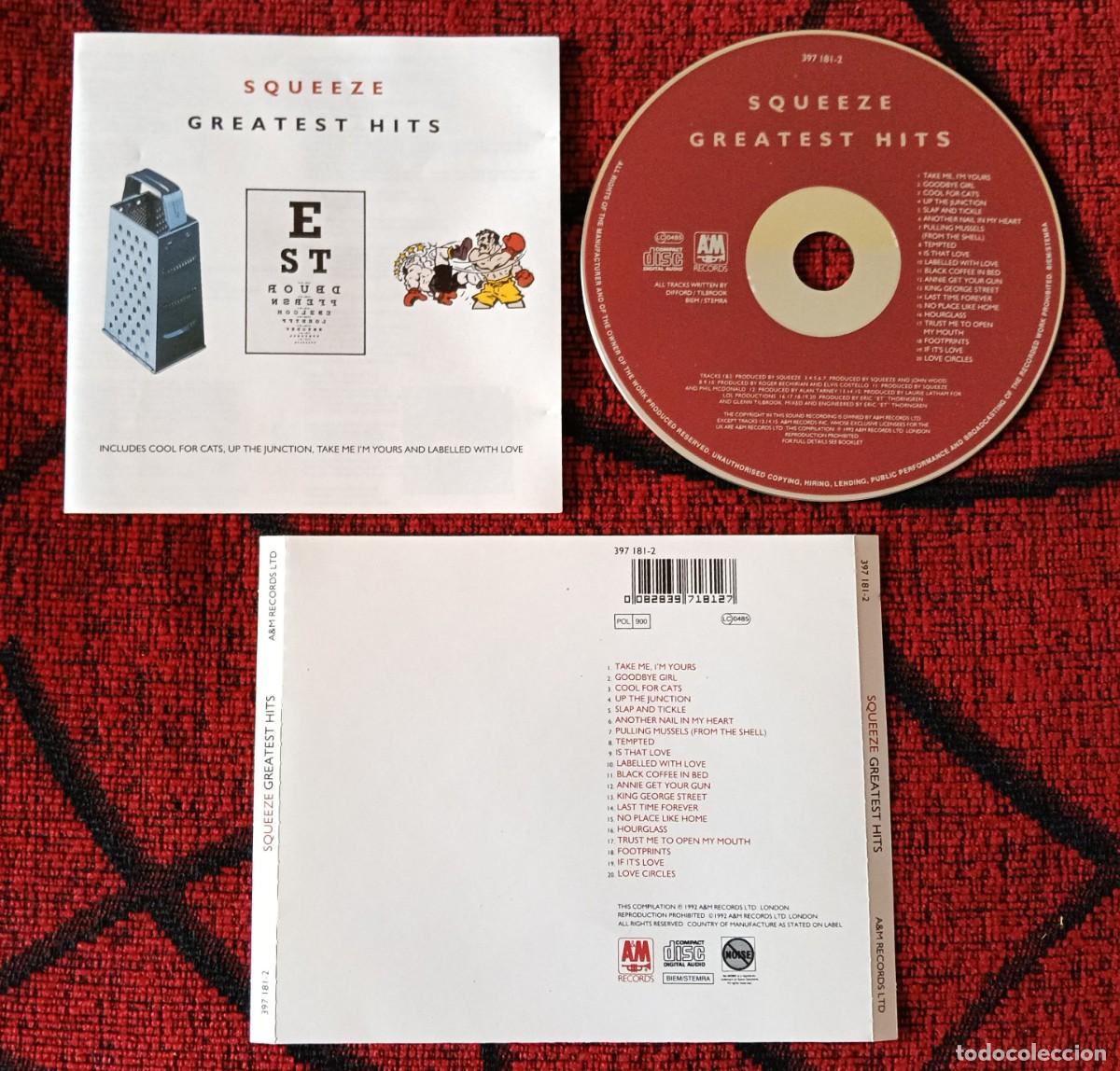 CDs de m&uacute;sica: SQUEEZE ** Greatest Hits ** 1992 UK CD - Foto 1