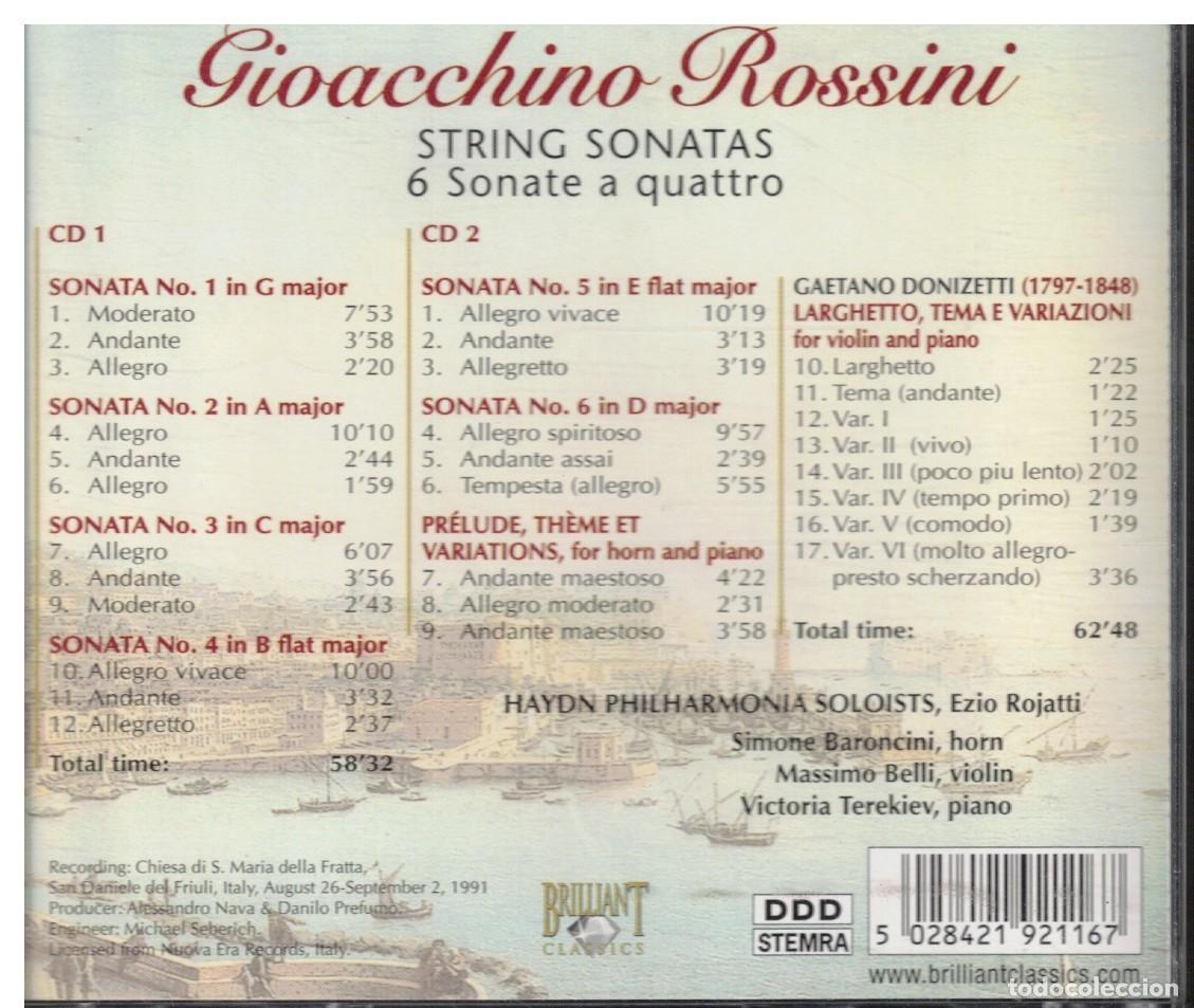 CDs de m&uacute;sica: ROSSINI:STRING SONATAS - Foto 2