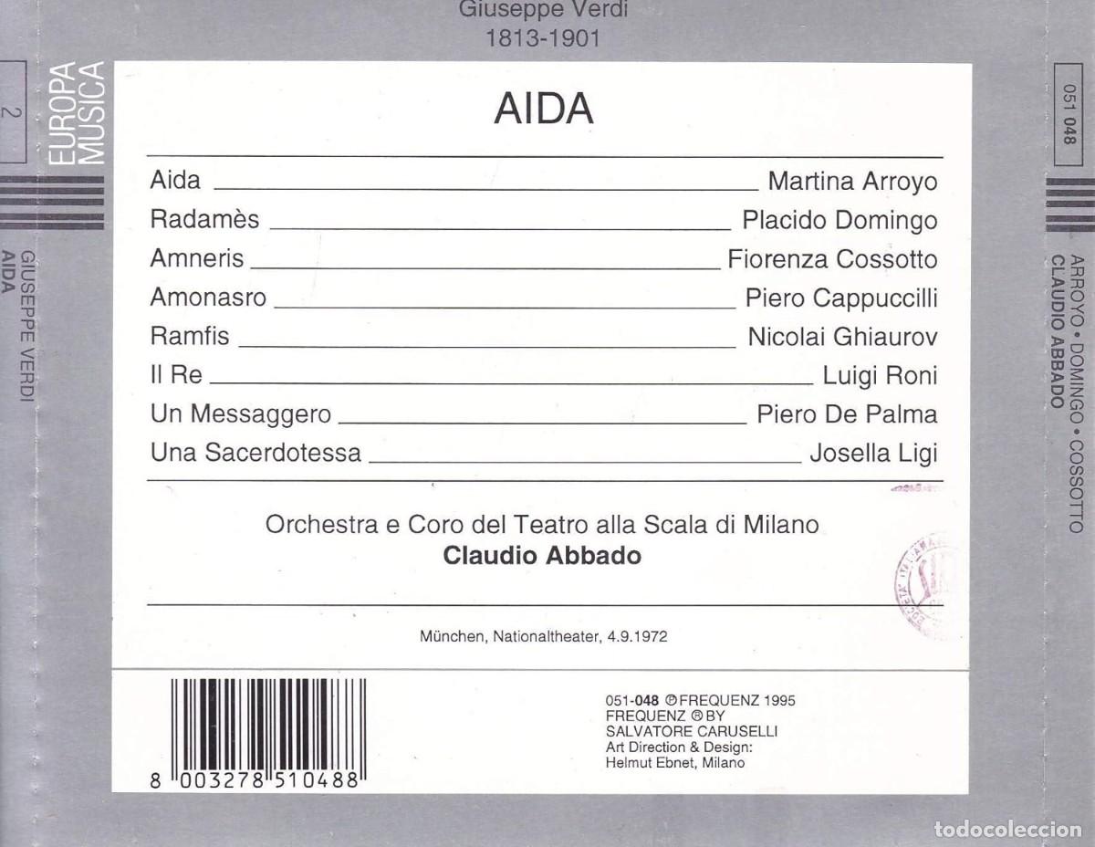 CDs de m&uacute;sica: VERDI:AIDA - CLAUDIO ABBADO - Foto 2