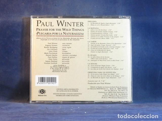 CDs de m&uacute;sica: PAUL WINTER &ndash; PRAYER FOR THE WILD THINGS - CD - Foto 2