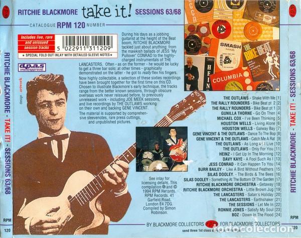 CDs de m&uacute;sica: Ritchie Blackmore &ndash; Take It! Sessions 63/68 - Foto 2