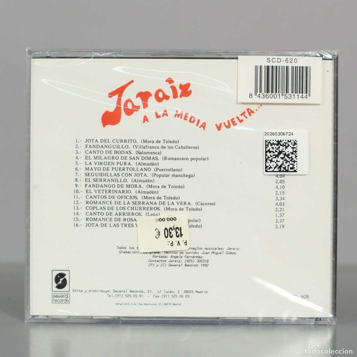 CDs de m&uacute;sica: CD. A la Media Vuelta - Jara&iacute;z PRECINTADO - Foto 2
