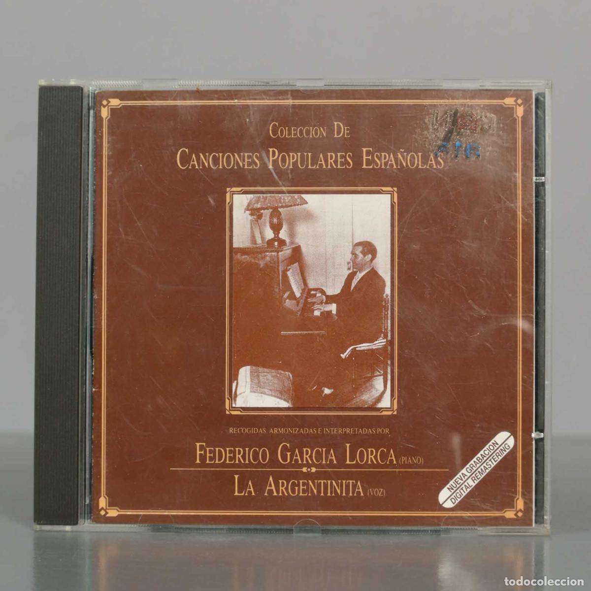 CDs de M&uacute;sica: CD. CANCIONES POPULARES ESPA&Ntilde;OLAS. FEDERICO GARCIA LORCA. LA ARGENTINITA