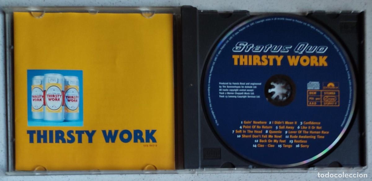 CDs de m&uacute;sica: STATUS QUO - THIRSTY WORK (CD) 1994 -16 TEMAS - Foto 2