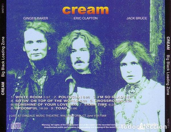 CDs de m&uacute;sica: CREAM - BIG BLACK LOADING ZONE - RARE CD LIVE 1968 MAINSTREAM - Foto 2