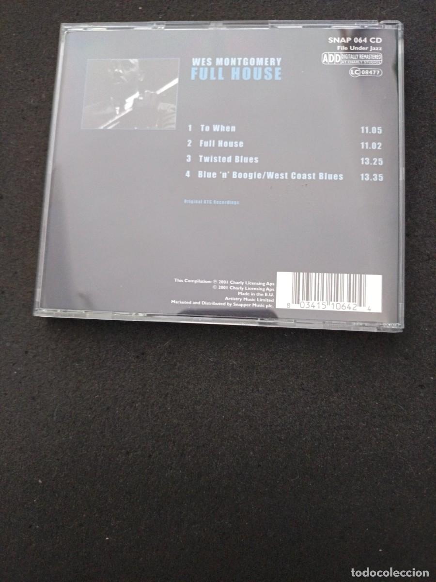 CDs de m&uacute;sica: WES MONTGOMERY. FULL HOUSE (CHARLY) - Foto 2