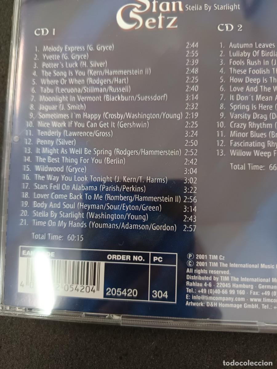 CDs de m&uacute;sica: 2 CD. STAN GETZ. STELLA BY STARLIGHT - Foto 3