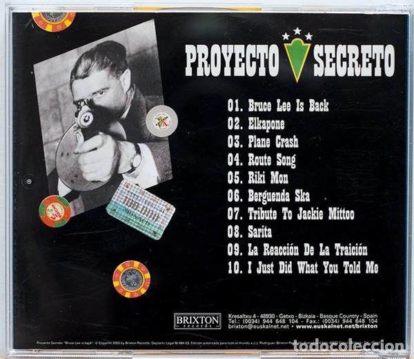 CDs de m&uacute;sica: Proyecto Secreto &ndash; Bruce Lee Is Back - CD - Foto 2