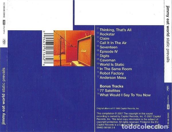 CDs de m&uacute;sica: Jimmy Eat World &ndash; Static Prevails - CD - Foto 2